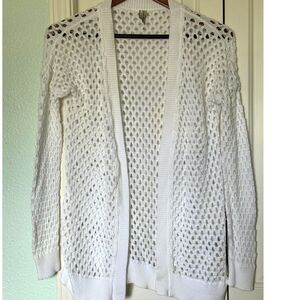 GUESS Los Angeles White Knit Cardigan Size S
